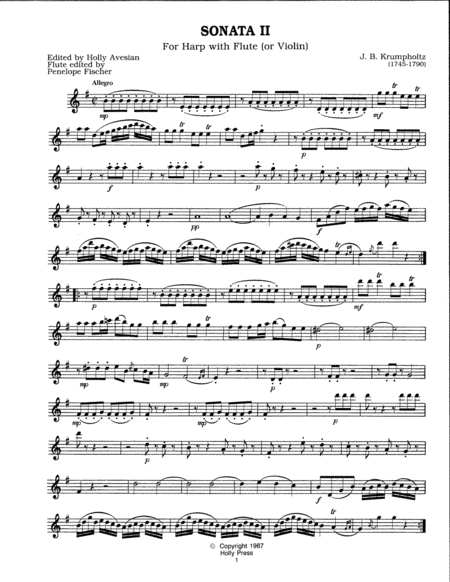 Sonata No 2 For Harp And Flute Or Violin Page 2