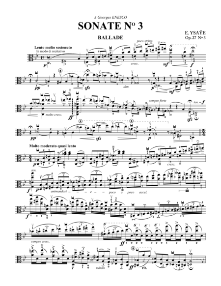 Sonata No 3 Ballade Transcribed For Viola Page 2