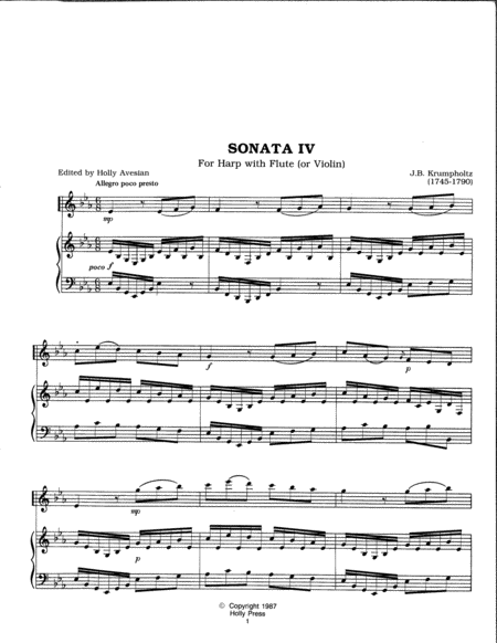 Sonata No 4 For Harp And Flute Or Violin Page 2