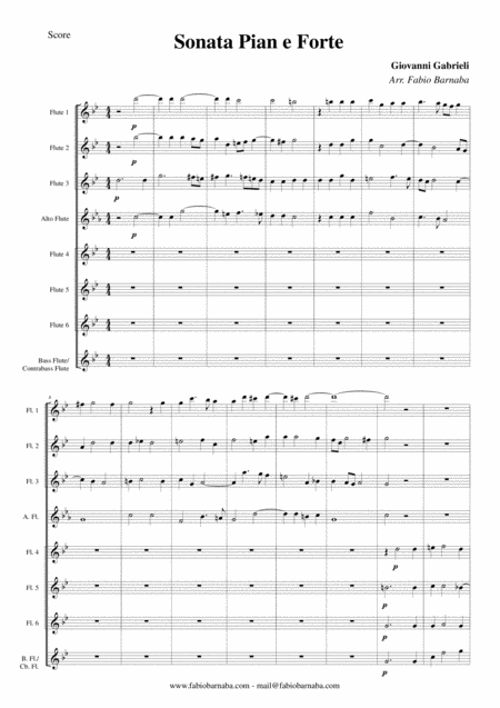 Sonata Pian E Forte By Giovanni Gabrieli For Flute Choir Page 2