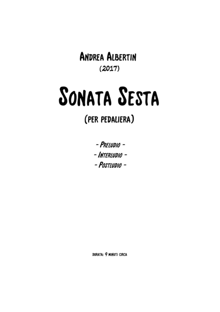 Sonata Sesta For Solo Pedal Page 2