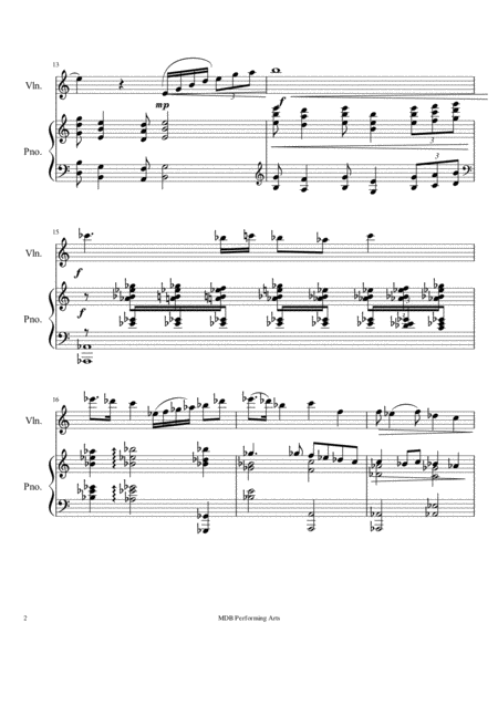 Sonate For Violin And Piano Movement 1 Page 2