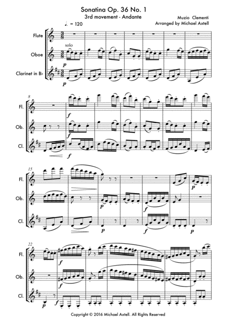 Sonatina Op 36 No 1 3rd Movement Andante By Muzio Clementi Page 2