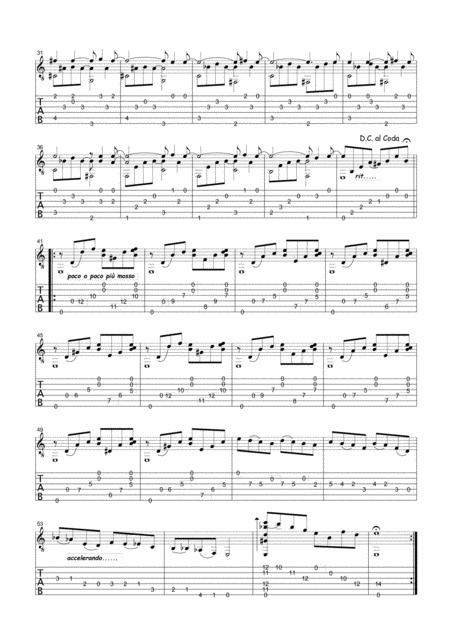 Song For Nany For Solo Guitar With Tab Page 2