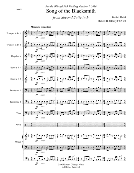 Song Of The Blacksmith For Brass Octet Page 2