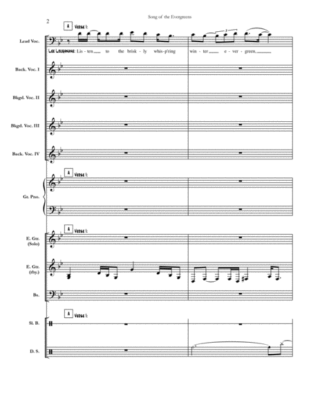 Song Of The Evergreens Chicago Full Score Set Of Parts Page 2