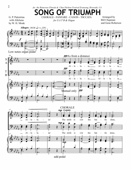 Song Of Triumph Satb Choir Palestrina Page 2