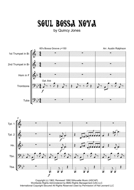 Soul Bossa Nova Brass Quintet Page 2