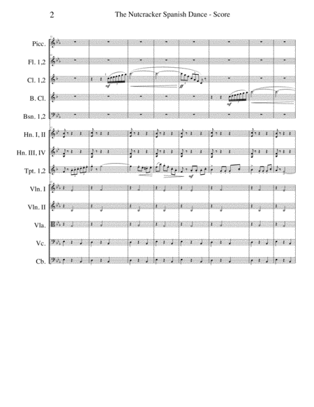 Spanish Dance From The Nutcracker For Full Orchestra Page 2