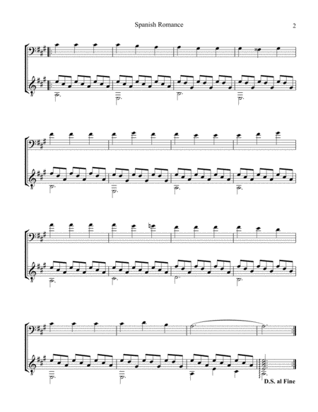 Spanish Romance Romanza For Cello And Guitar Page 2