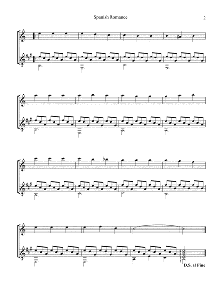 Spanish Romance Romanza For Clarinet In Bb And Guitar Page 2