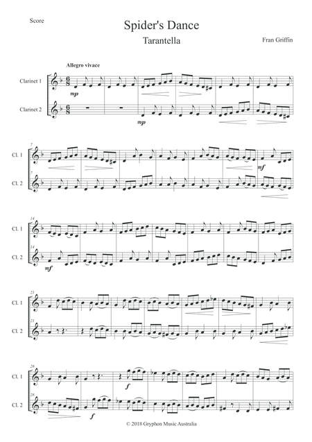 Spiders Dance For Clarinet Duet Page 2