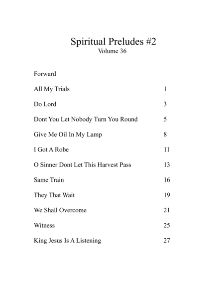 Spiritual Preludes 2 Volume 36 Page 2