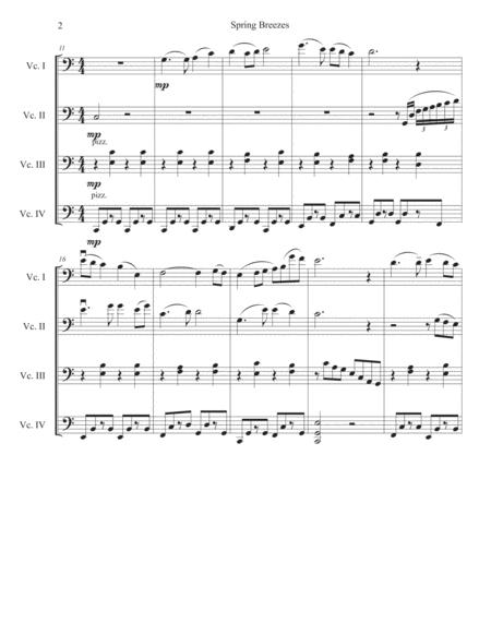 Spring Breeze For Cello Quartet Page 2