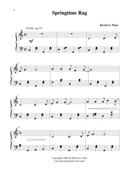 Springtime Rag Original Piano Solo Page 2