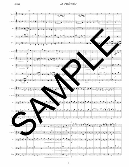 St Pauls Suite For Brass Quintet Page 2