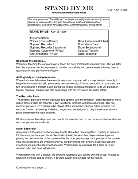 Stand By Me For Unison Voices And Instruments Page 2