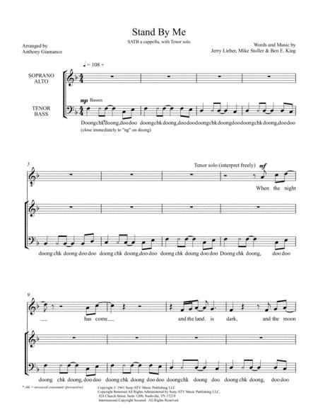 Stand By Me Satb A Cappella And Tenor Solo Page 2