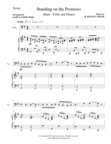 Standing On The Promises Cello Piano And Cello Part Page 2