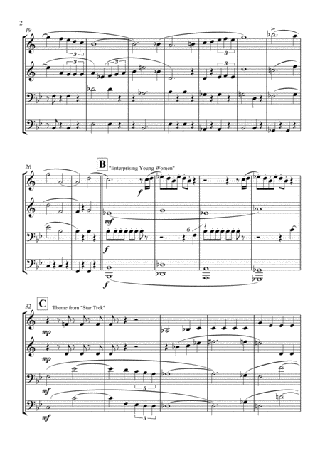 Star Trek Music Arrangement For Brass Quartet To Boldly Go Page 2