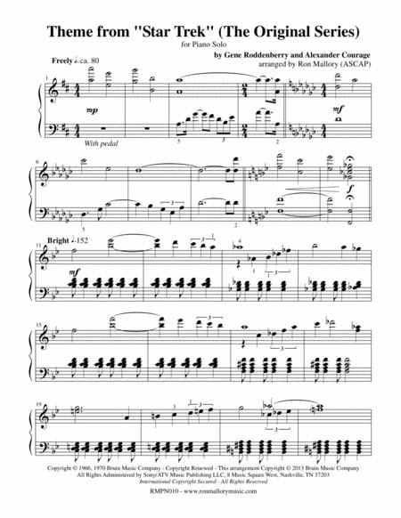 Star Trek The Original Series Theme Piano Solo Page 2