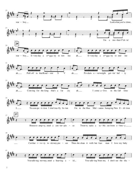 Starboy Baritone Saxophone Page 2