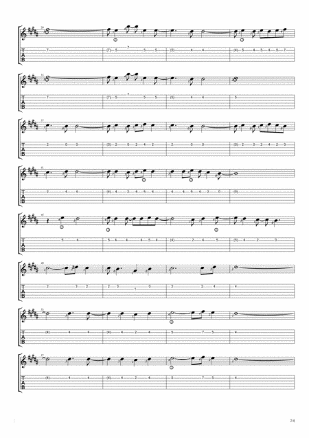 Starlight Quartet Guitar Tablature Page 2