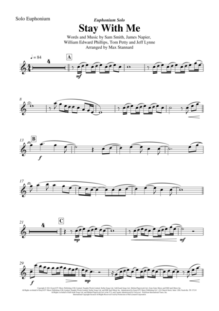 Stay With Me Euphonium Solo Page 2