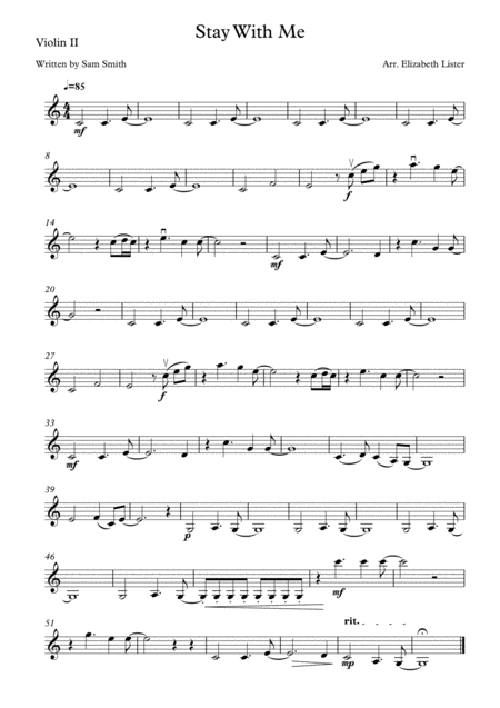 Stay With Me String Quartet Page 2
