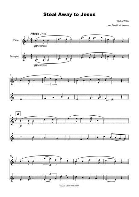 Steal Away To Jesus Gospel Song For Flute And Trumpet Duet Page 2