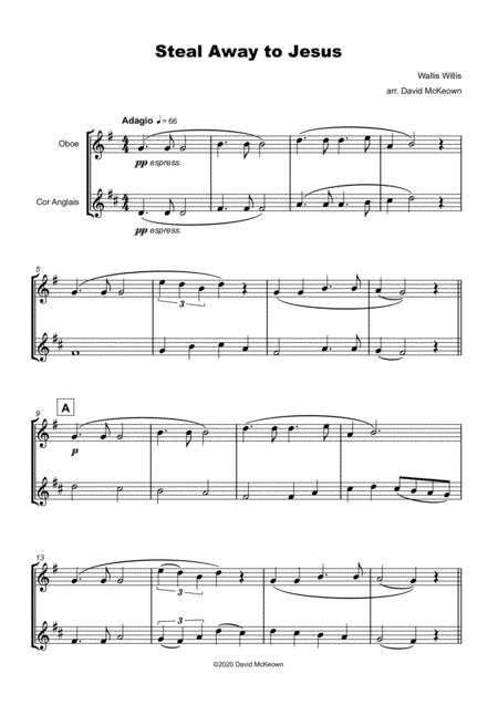 Steal Away To Jesus Gospel Song For Oboe And Cor Anglais Or English Horn Duet Page 2