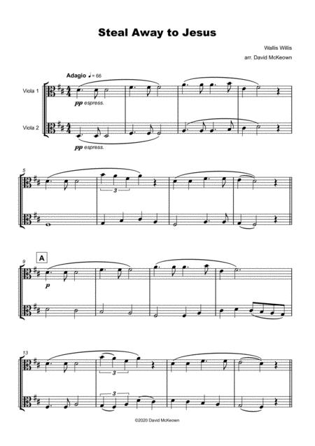 Steal Away To Jesus Gospel Song For Viola Duet Page 2