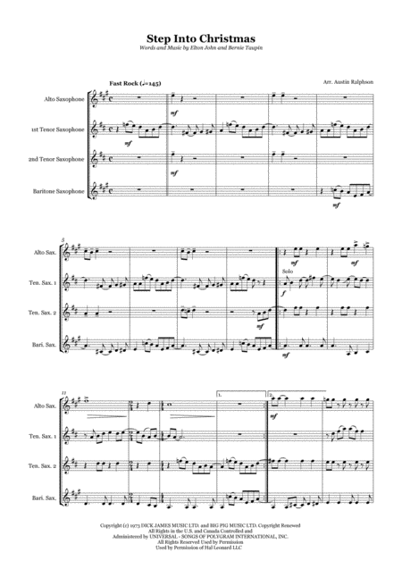 Step Into Christmas Sax Quartet Page 2