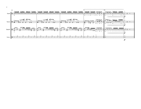 Sticky Street Beat Intermediate Drumline Cadence Page 2