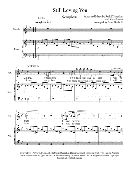 Still Loving You Piano Vocal Page 2