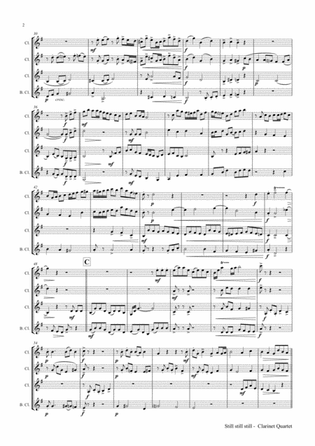 Still Still Still Christmas Song Clarinet Quartet Page 2