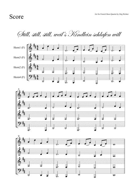 Still Still Still Still Still Still Weils Kindlein Schlafen Will For French Horn Quartet Page 2