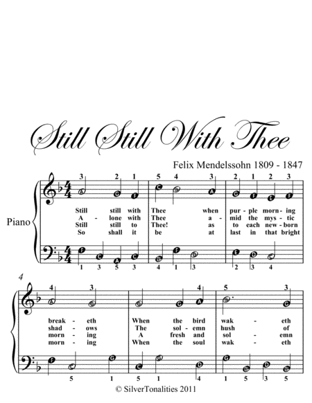 Still Still With Thee Easy Piano Sheet Music Page 2