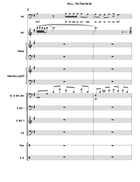 Still You Turn Me On Emerson Lake Palmer Full Score Set Of Parts Page 2