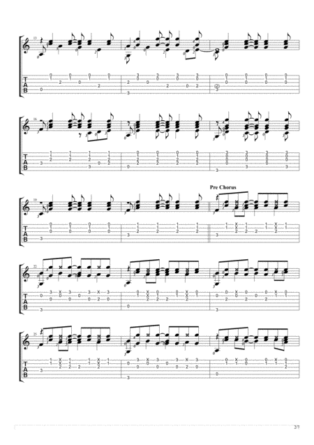 Stitches Solo Guitar Tablature Page 2