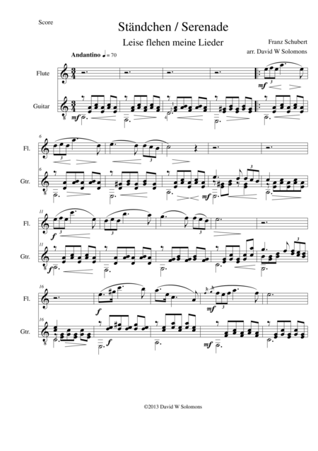 Stndchen Leise Flehen Meine Lieder For Flute And Guitar Page 2