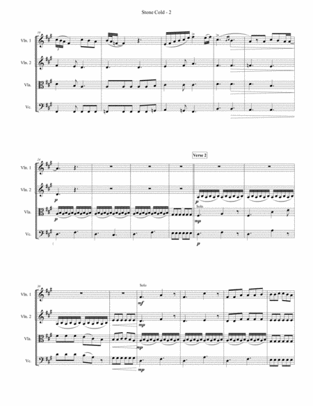 Stone Cold For String Quartet Page 2