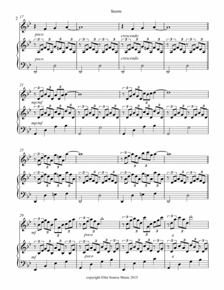 Storm For Flute And Piano Page 2