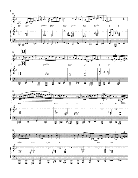 Stranger On The Shore For Tenor Saxophone Solo With Piano Accompaniment Page 2