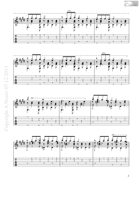 Strangers In The Night Sheet Music For Guitar Page 2