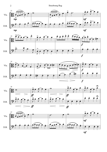Strasbourg Rag For Viola And Double Bass Page 2
