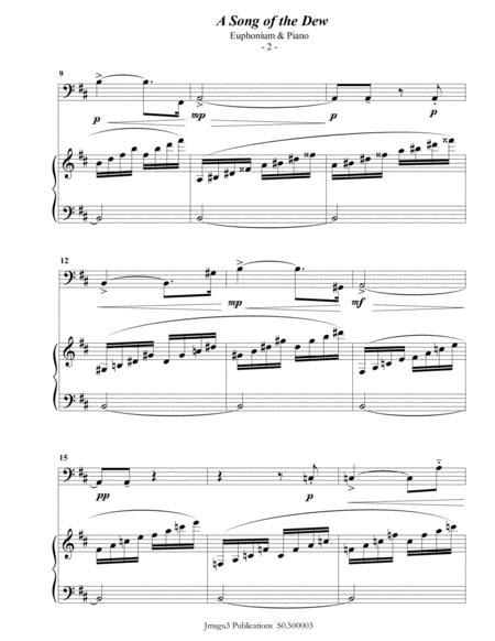 Stravinsky Song Of The Dew Op 6 No 2 For Euphonium Piano Page 2