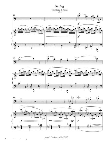 Stravinsky Spring Op 6 No 1 For Trombone Piano Page 2