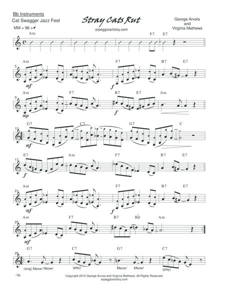 Stray Cats Rut For Clarinet And Tenor Saxophone Page 2