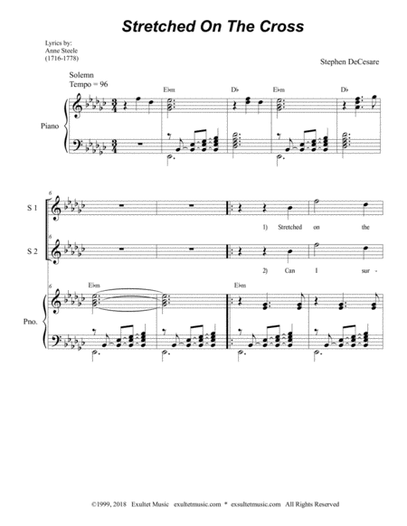 Stretched On The Cross Soprano Duet Page 2